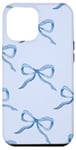 Coque pour iPhone 12 Pro Max Coquette Blue Ribbons Bowws Aquarelle Girl