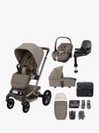 Maxi-Cosi Fame Pushchair, Carrycot and Accessories with Maxi-Cosi Pebble 360 Pro2 Car Seat and Base Premium Bundle, Twillic Truffle/Black