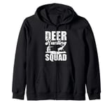 Deer Hunting Squad vintage men Antlers Hunting Season Zip Hoodie