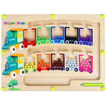 Pincush Jeux Labyrinthe Magnetique Enfant Apprendre Les Couleurs Jeu de Comptage et Tri Jouet Bois Jouets Montessori pour Le Développement la Motricitépour garçons Filles Educatif Cadeau 3 4 5 6 7 Ans