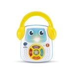 VTech - P'tit Baladeur, Baladeur Musical Bébé, Robot Lumineux et Nomade avec Comptines, Chansons Éducatives, Musiques et Enregistreur Vocal, Cadeau Bébé Dès 9 Mois - Contenu en Français