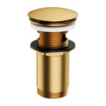 Omnires A706GLB KLIK-KLAK Bouchon clic-clac pour lavabo avec trop-Plein, Brushed Gold