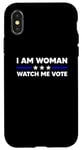 Coque pour iPhone X/XS I'm Woman Watch Me Vote