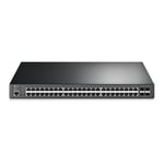 tp-link JetStream 48-Port Gigabit L2+ PoE+ Managed Rackmount Switch wi