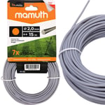 Ligne de coupe 2,0mm 15m OK KT-V24 MAMUTH fil pour débroussailleuse Stihl Nac De