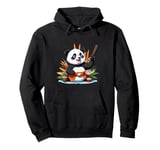 Happy Japanese Anime Sushi Panda Bear Sushi Lover Pullover Hoodie