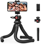 Fotopro Trepied Smartphone, Mini Trépied Flexible Support Telephone Trepied Appareil Photo pour Gopro, Reflex Trepied Camera Video Octopus Phone Tripod Portable