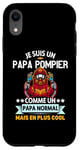 Coque pour iPhone XR Je Suis Un Papa Pompier Drôle Cadeau Homme pompier