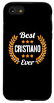 Coque pour iPhone SE (2020) / 7 / 8 Best Cristiano Ever Dicton amusant Prénom Cristiano