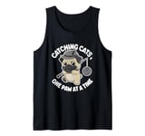 Funny Pug for a Dog Owner Angler Fishing for Pug Lover Tank Top