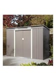 Rowlinson Trentvale 8 X 4Ft Metal Pent Shed - Light Grey