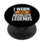 Cadeau amusant pour collègue de travail légendes collègues, départ à la retraite PopSockets PopGrip Adhésif