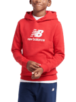 New Balance Kids' Stacked Logo Crew Neck Hoodie, Team Red