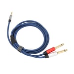 3.5 Mm To 2X 6.35Mm Stereo Splitter Cable Gold Plated Mono Male Cable MPF