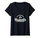 Womens Nashville Tennessee City in the USA V-Neck T-Shirt