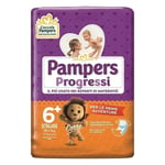 Pampers Progressi 6+ 16+ Kg. 17 Pieces Diapers Made In Italy