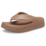 Crocs Femme Getaway Platform Flip Shoes, Latte, 36/37 EU