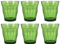 6x Duralex Picardie drinking glasses Green 310ml