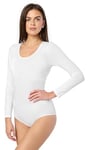 Merry Style Body Manches Longues Lingerie Sexy sous-vêtement Femme BD900 (Blanc, XXL)