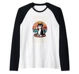 Grumpy Cats Drinking Coffee, Funny I Hate People Design Raglan Baseball Tee