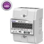 ORNO KWH Måler LCD Blå B/Lys 3F KL.1 80A