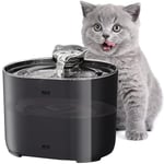 Cat Water Fountain - Super Quiet Cat Fountain with 2 Filters, 2.2L Deep Purification Cat Water Fountain for Drinking with 2 Level of Water Flows Easy to Clean for Cat and Dog