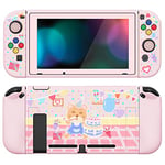 PlayVital ZealProtect Coque pour Nintendo Switch,Cover de Protection pour Switch avec Protection d'écran en Verre Trempé&Capuchon Joystick&Caps Boutons Direction ABXY-Fête d'anniversaire