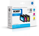 KMP MULTIPACK H166CMYX - 3-pack - Høy ytelse - gul  cyan  magenta - kompatibel - blekkpatron (alternativ for: HP 953XL  HP F6U16AE  HP F6U17AE  HP