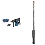 Bosch Professional 611910001 18V System Perforateur sans-fil GBH 18V-26 F (sans Batterie/Chargeur, Mandrin Interchangeable SDS Plus) + Foret SDS plus (pour le béton, Ø 6 mm, longueur 165 mm)