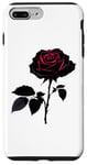 iPhone 7 Plus/8 Plus floral red black rose graphic Beautiful flower plant design Case