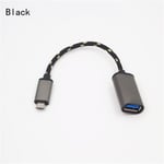 Otg Adapter Cable Micro Usb Connector Data Sync Cord Black