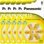 5st kartor Panasonic hörapparatsbatterier storlek 10. Fraktfritt