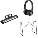 Yamaha NP-35 Piaggero Digital Keyboard with 76 Graded Soft-Touch Sensitive Keys bundled with HPH-150 Headphones, L-2C Keyboard Stand