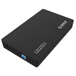 Orico USB 3.0 3.5 External Hard Drive 3.5 inch Enclosure with Data Cable and Power Adapter, (3588US3) Black