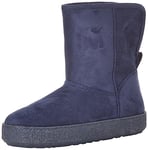 Amazon Essentials Botte en Peau lainée Femme, Bleu Marine Micro Suède, 37 EU