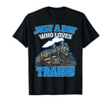 Just A Boy Who Loves Trains This Boy Loves Trains Train Kids T-Shirt