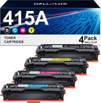 Cartouche de Toner 415A pour Toner HP 415A 415X pour Color Laserjet Pro MFP M479fdw M479fnw M479fdn M479dw M454dn M454dw M479 W2030A W2030X W2031A W2032A W2033A ( Noir Jaune Cyan Magenta ).[G1672]