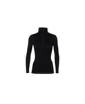 Icebreaker - Icebreaker Women 260 Tech Ls Half Zip BLACK - Underställ - BLACK - XL