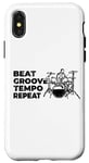 Coque pour iPhone X/XS Tambour Musique Motivation Rock Artiste