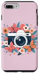 Coque pour iPhone 7 Plus/8 Plus Appareil photo floral mignon photographe amateur de photographie