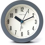 Alarm Clock,Silent Bedside Alarm Clocks with Night Light for Bedroom Office Travel Easy to Read Operat Gray