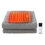 RuiXia Electric Heated Blanket, Large Heating Throw Blanket with Double-Layer Flannel, 10 Heating Levels, Fast Heating Blanket 2/8/12H Timer Auto-Off, Machine Washable, for Home Office Bed Sofa