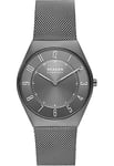 Skagen Grenen Montre pour Homme, Mouvehommet à Quartz avec Bracelet en Acier Inoxydable Ou en Cuir, Gris