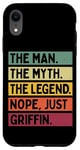 iPhone XR The Man The Myth The Legend NOPE Just Griffin Funny Quote Case