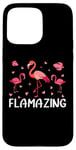 Coque pour iPhone 15 Pro Max Flamant rose pour amoureux des flamants roses