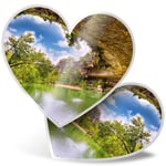 2 x Heart Stickers 7.5 cm - Hamilton Pool Sinkhole Texas USA  #16167