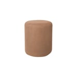 Rideaudiscount - Pouf Assise Bout de Canapé 33 x 33 x 39 cm Velours Côtelé Uni Camel