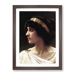 William Adolphe Bouguereau Irene Classic Painting Framed Wall Art Print, Ready to Hang Picture for Living Room Bedroom Home Office Décor, Walnut A2 (64 x 46 cm)