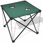 Table de camping pliante vert foncé vidaXL