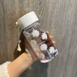 YHSM scrub simple small daisy plastic cup fresh portable creative personality trend Sen ins student cup